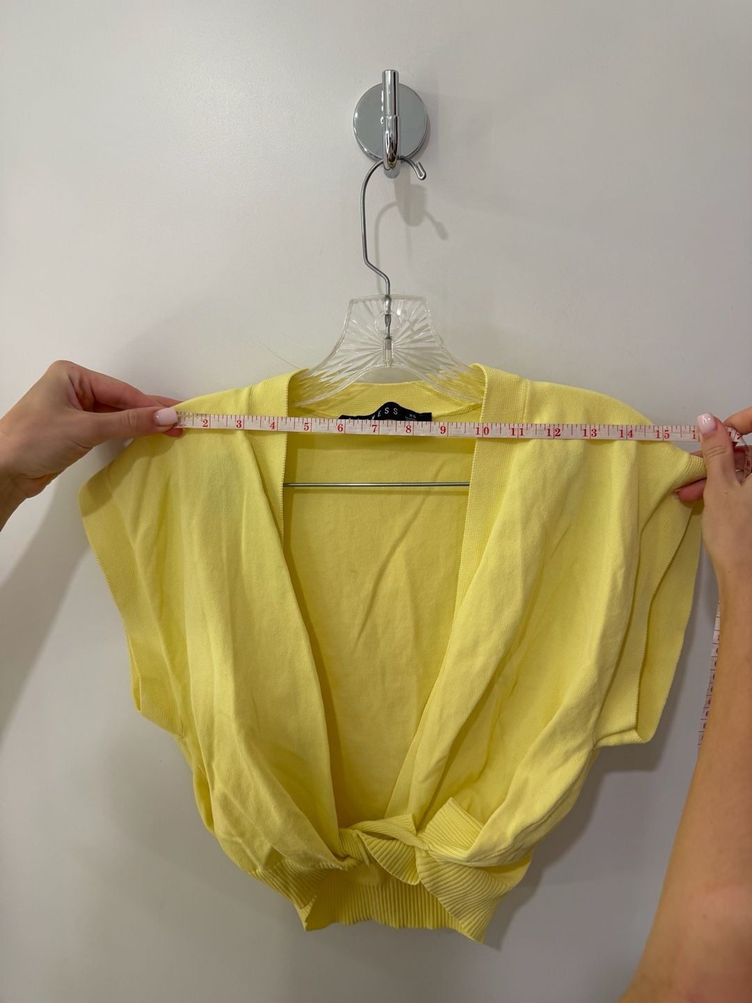 Lioness Yellow Wrap-Front Knit Top 6