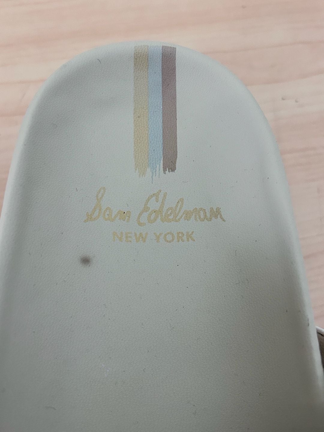 Sam Edelman Eliana White Leather Lug Sole Slide Sandals 7