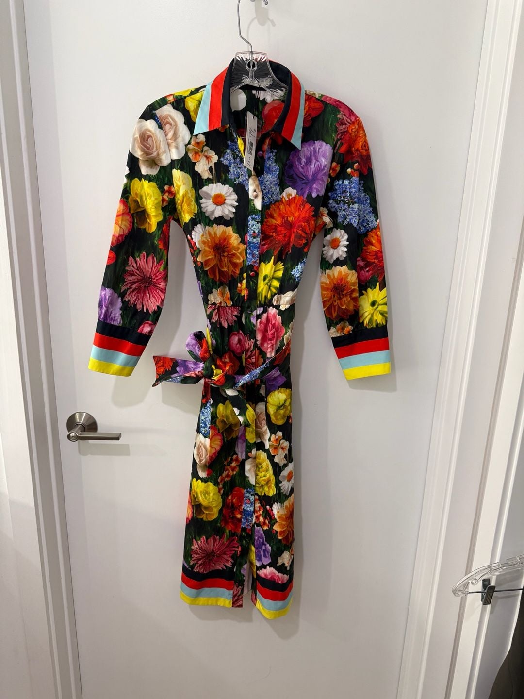 Alice + Olivia Blooming Fields Floral Shirt Dress 5