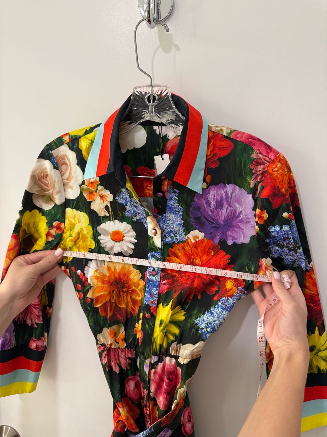 Alice + Olivia Blooming Fields Floral Shirt Dress 10