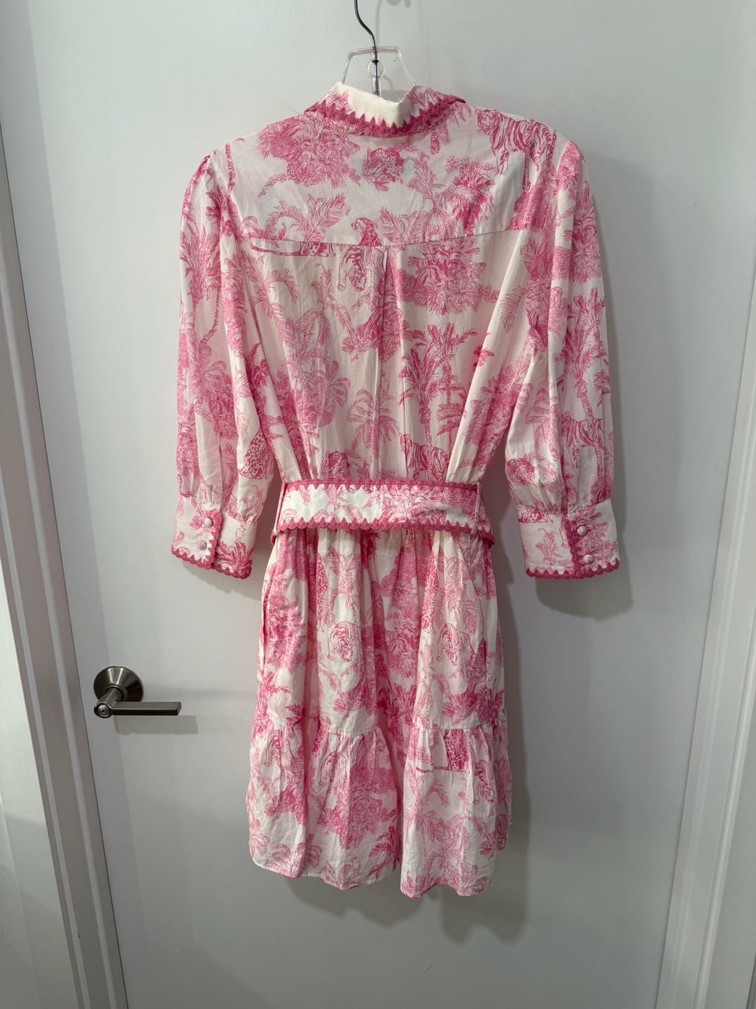 MC2 Saint Barth Daisi Jungle-Print Belted Cotton Shirt Dress 4