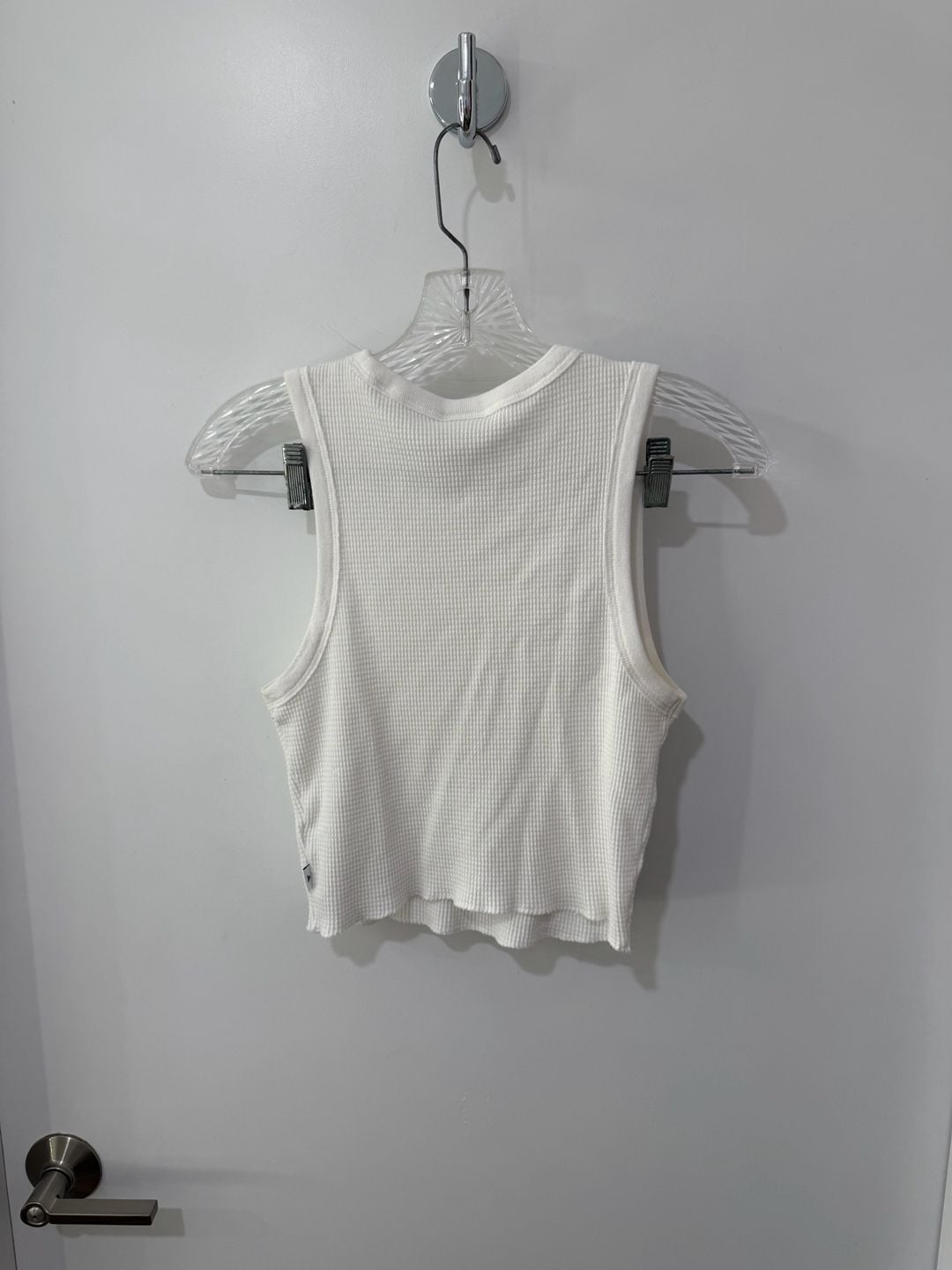 Tna Aritzia Waffle Knit Cropped Tank Top White 4
