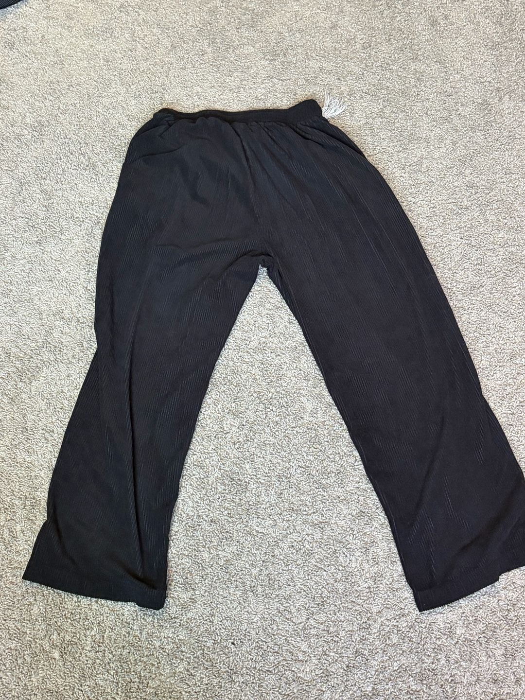Women's Pleated Wide Leg Drawstring Lounge Pants in Black 5