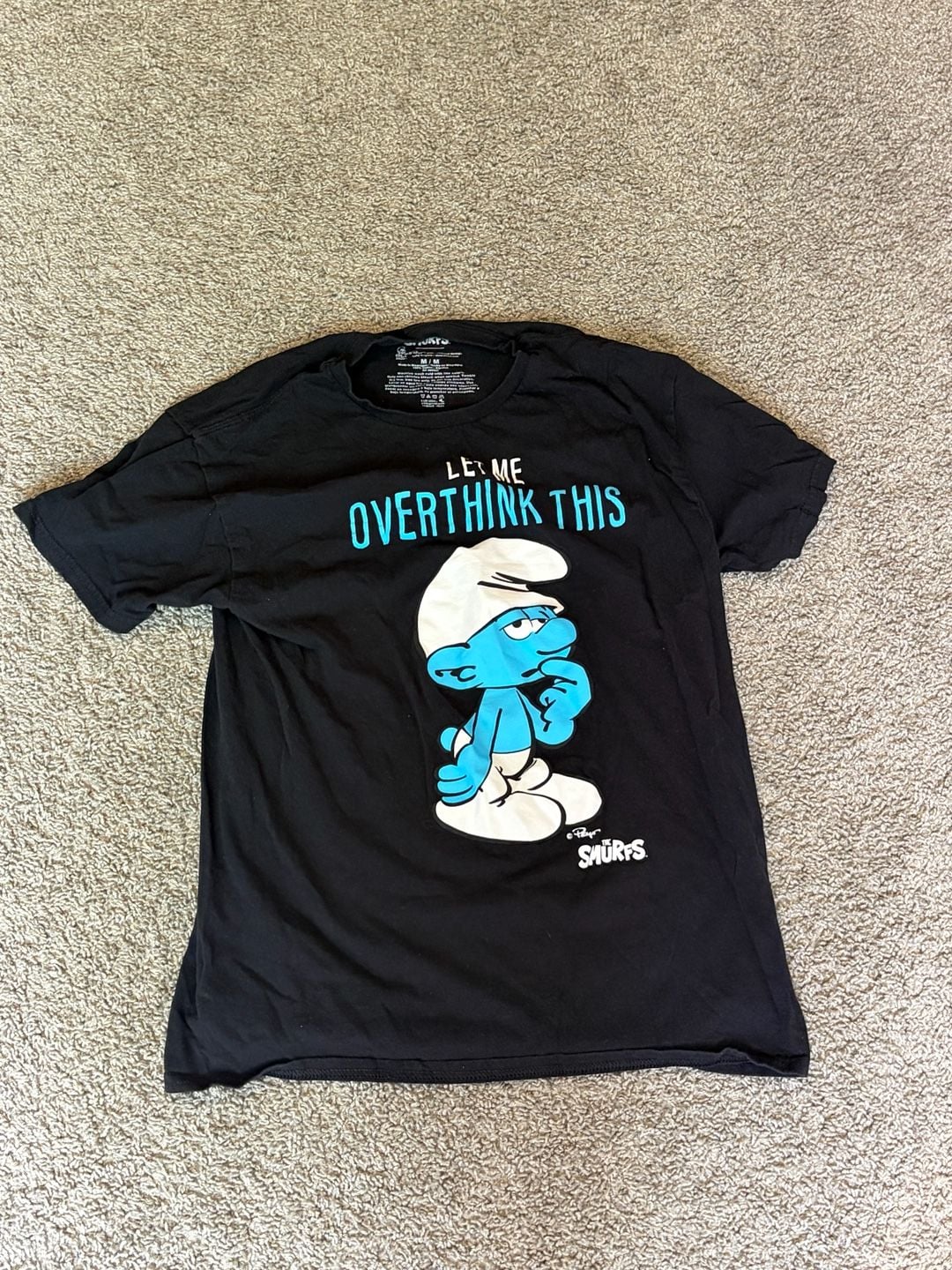 The Smurfs Let Me Overthink This Graphic Short Sleeve T-Shirt 2