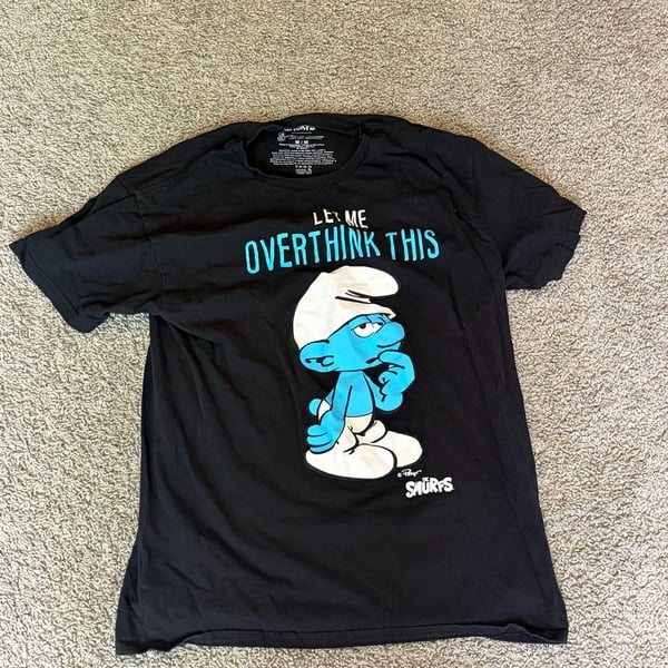 The Smurfs Let Me Overthink This Graphic Short Sleeve T-Shirt