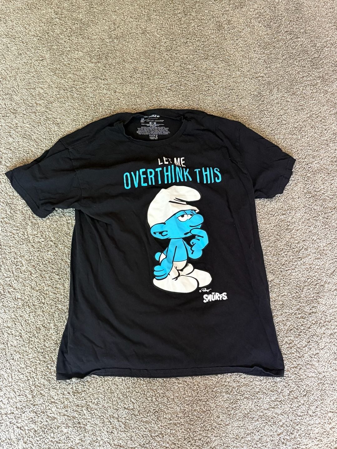 The Smurfs Let Me Overthink This Graphic Short Sleeve T-Shirt 3