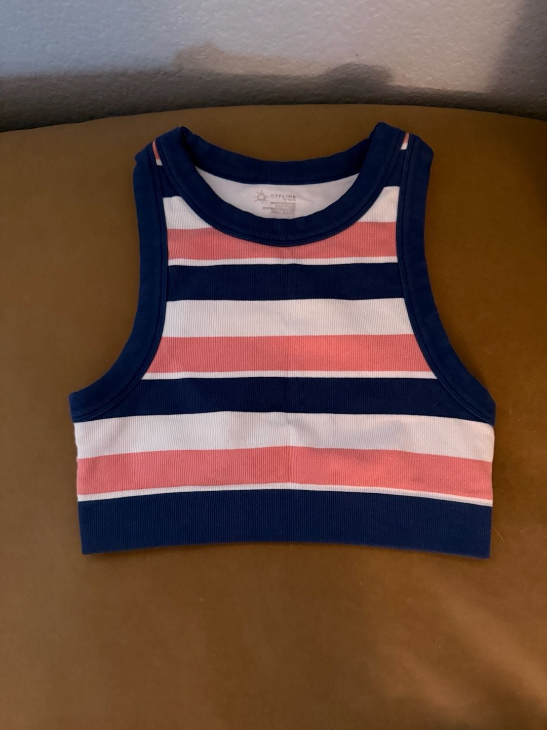 OFFLINE by Aerie Ribbed Striped Sleeveless Cropped Tank Top 2
