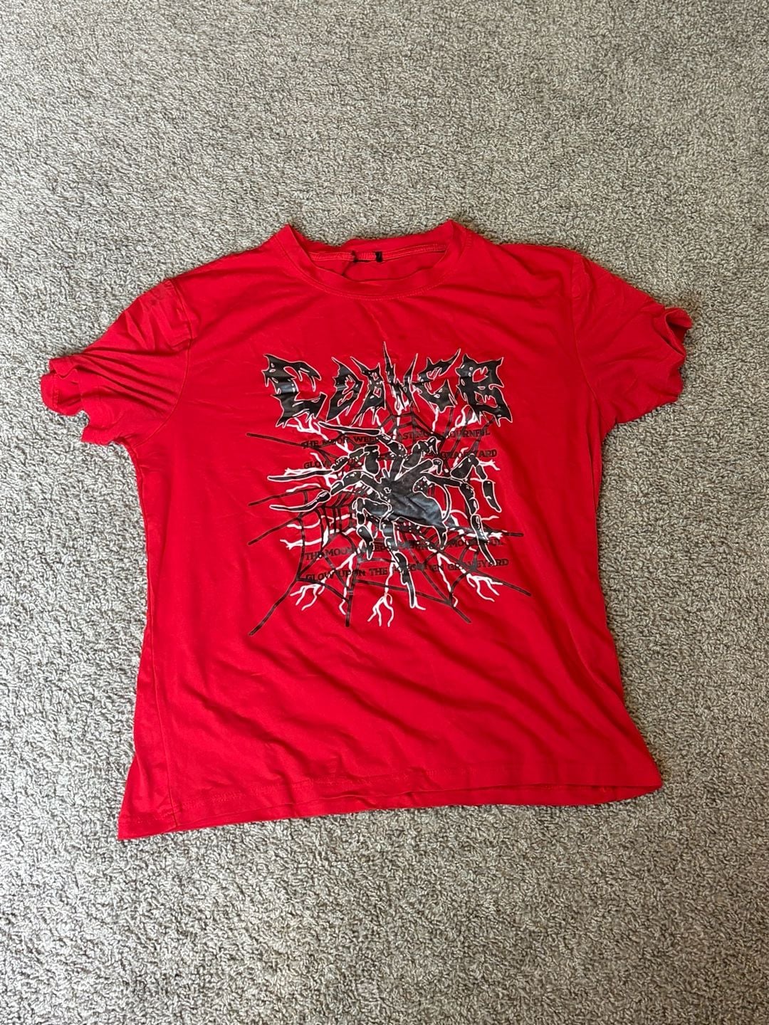 ROMWE Goth Spider and Web Graphic Short Sleeve Tee 2