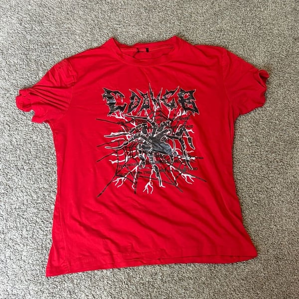 ROMWE Goth Spider and Web Graphic Short Sleeve Tee