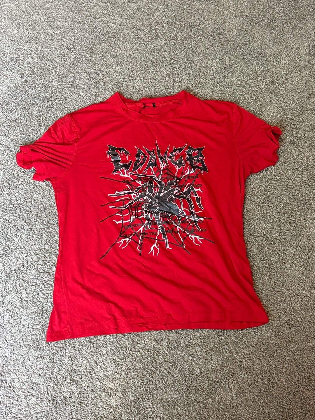 ROMWE Goth Spider and Web Graphic Short Sleeve Tee 3