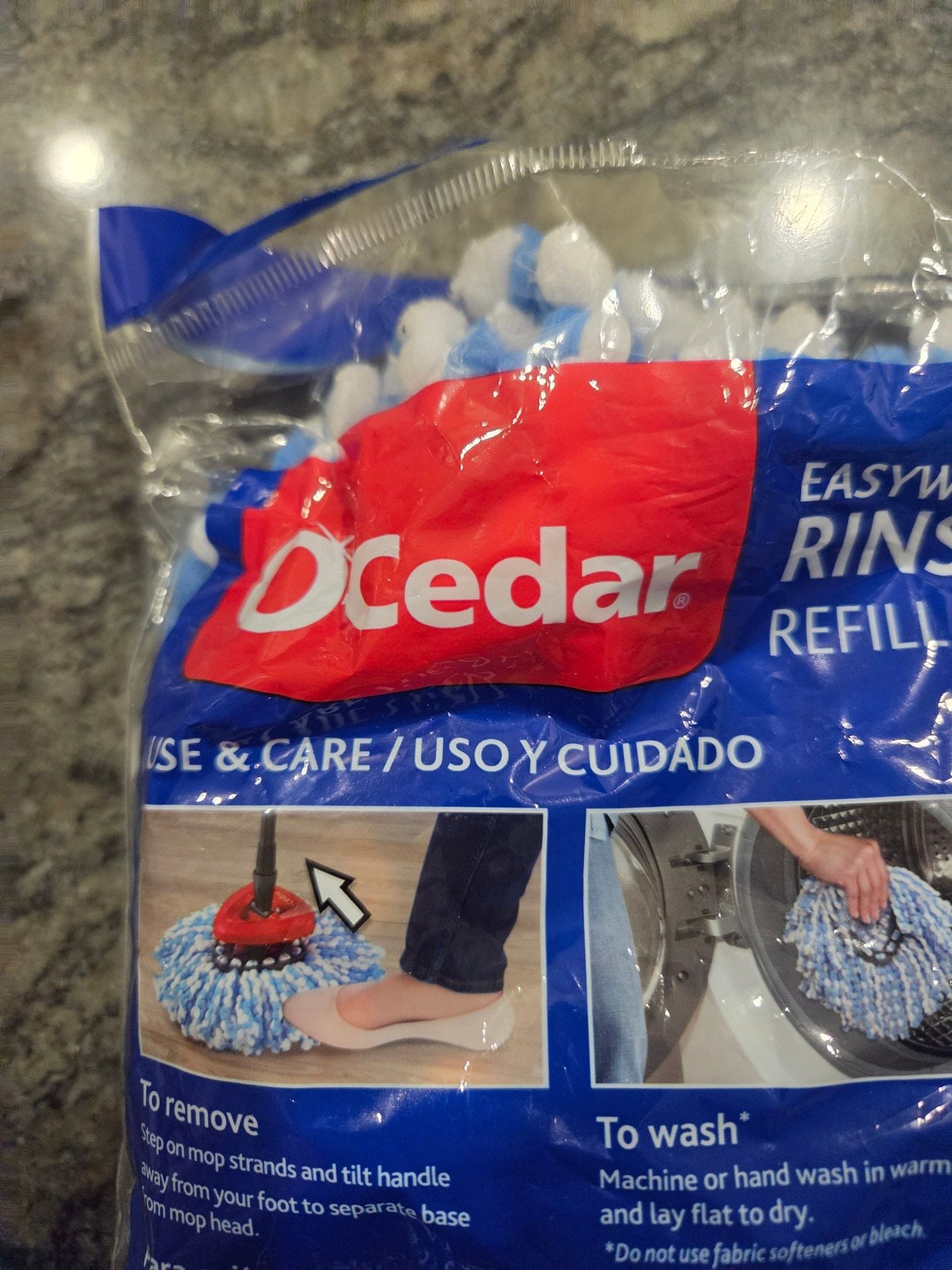 O-Cedar EasyWring RinseClean Microfiber Mop Head Refill 2
