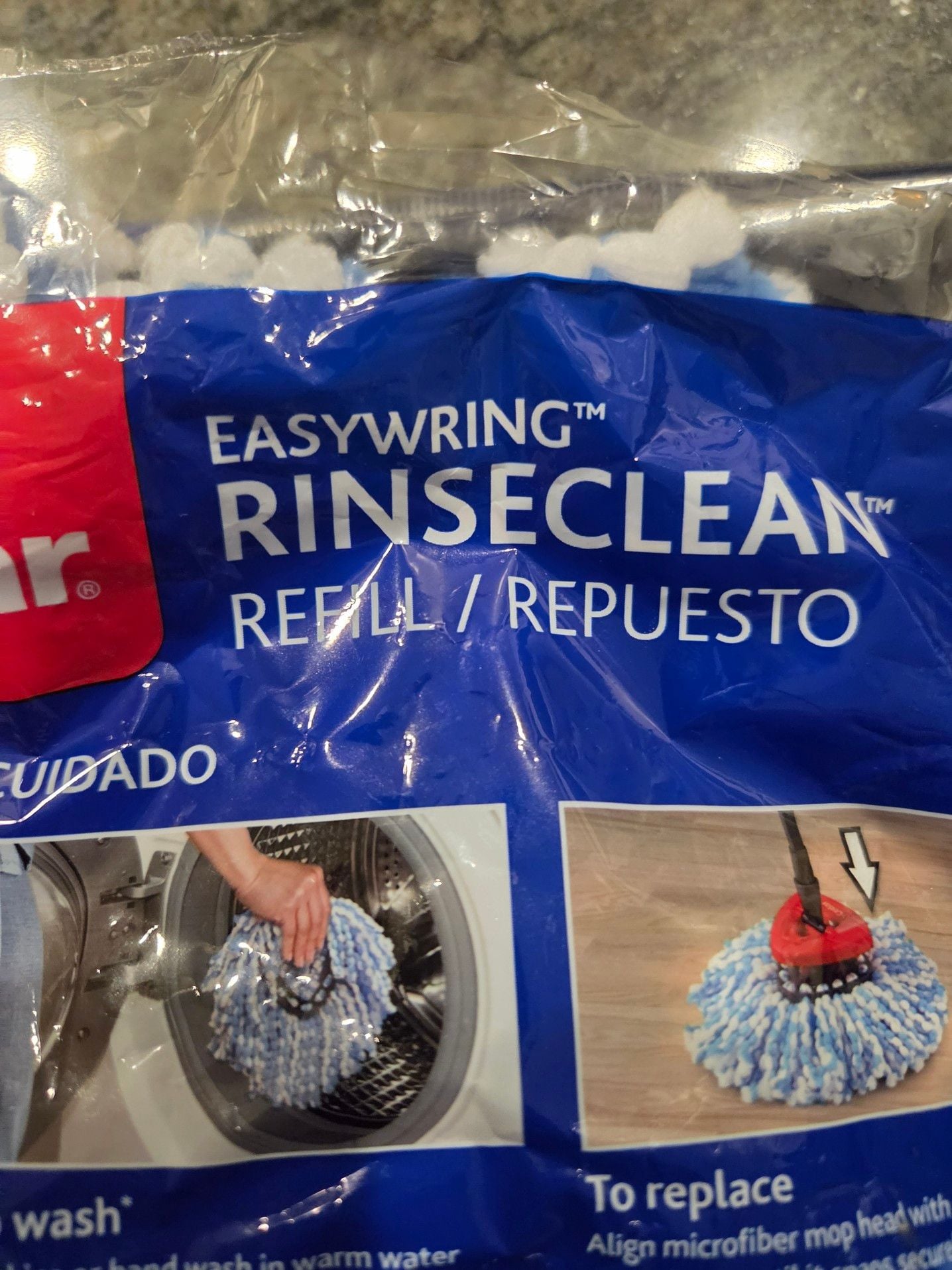 O-Cedar EasyWring RinseClean Microfiber Mop Head Refill 3