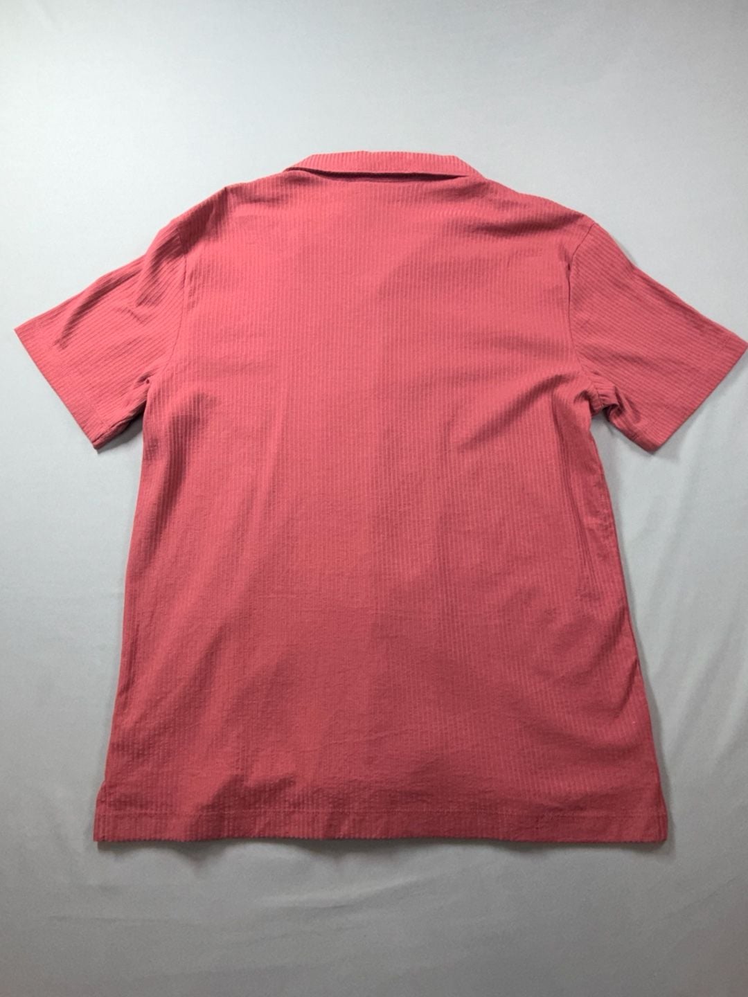Kenneth Cole New York Men's M Short Sleeve Textured Camp Shirt in Dusty Rose 4