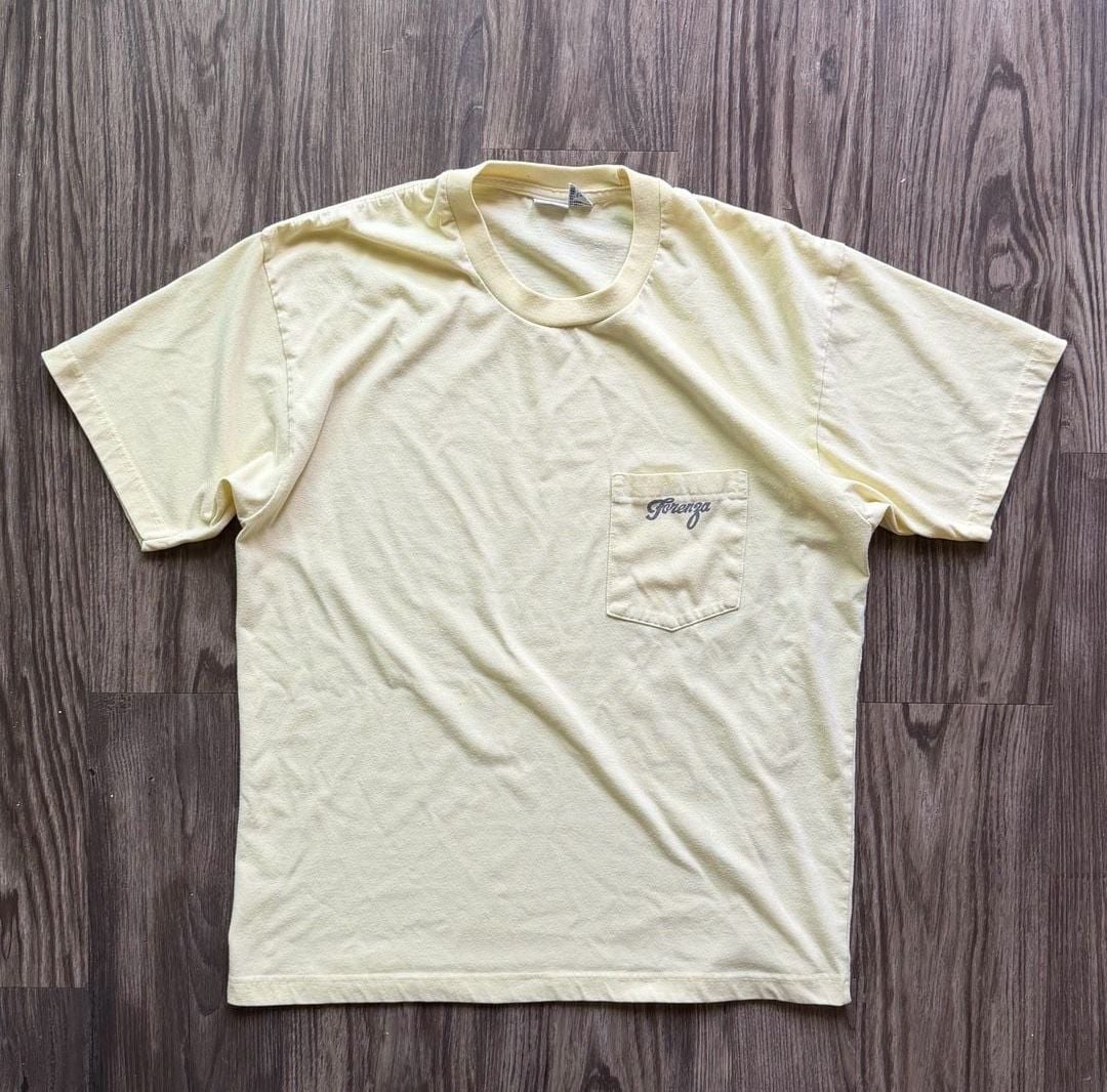 Vintage Forenza Authentic Sportswear Men's Short Sleeve Pocket T-Shirt Yellow 3