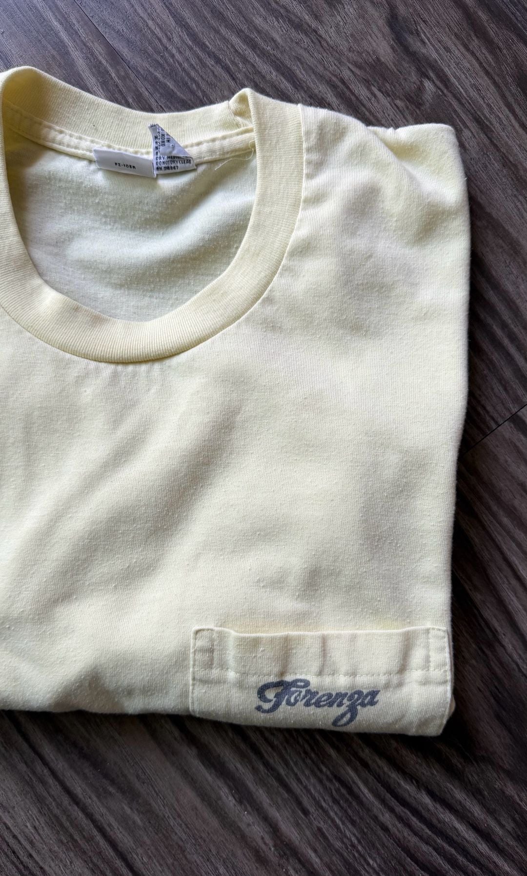 Vintage Forenza Authentic Sportswear Men's Short Sleeve Pocket T-Shirt Yellow 11