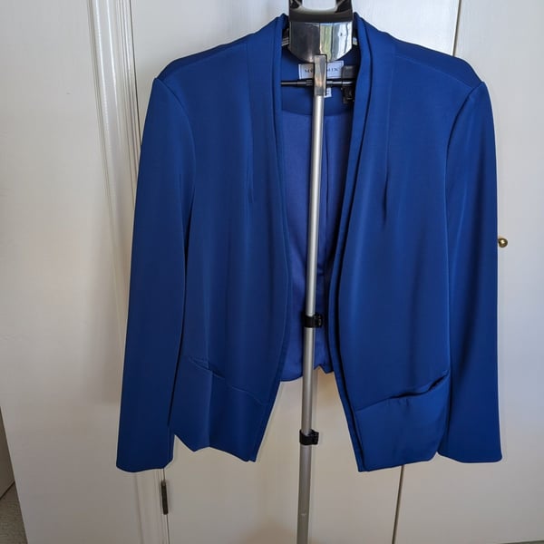 Modamix Blue Open Front Blazer Size 18W