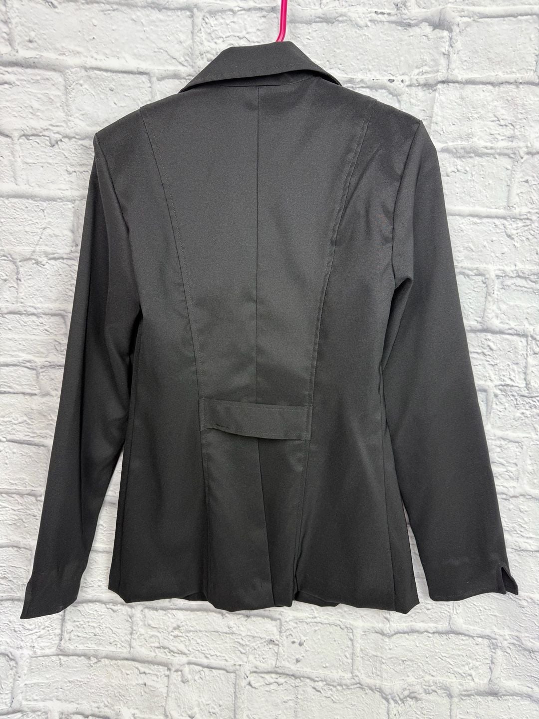 Wrapper Vintage Black Fitted Blazer Jacket Size 7/8 3