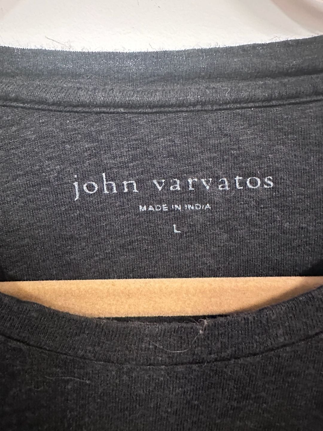 John Varvatos Men's Black Painted Skull Graphic T-Shirt Large 2