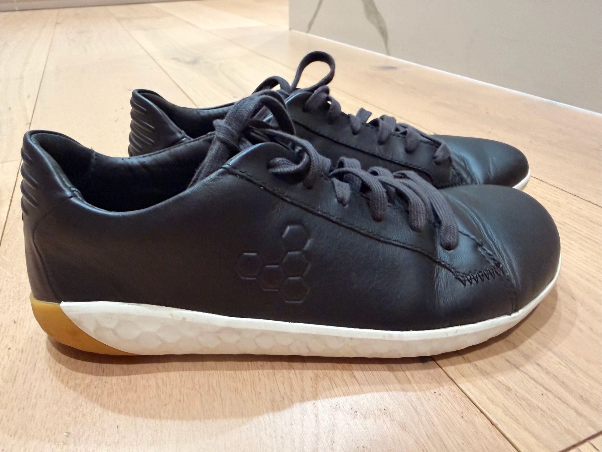 Vivobarefoot Geo Court II Black Leather Minimalist Barefoot Sneakers 5