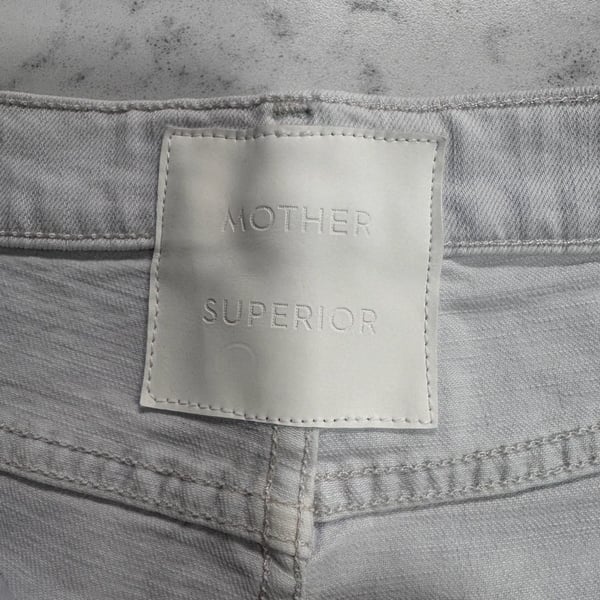Mother Superior The Tripper Chew The Devil May Care White Denim Jeans Size 29