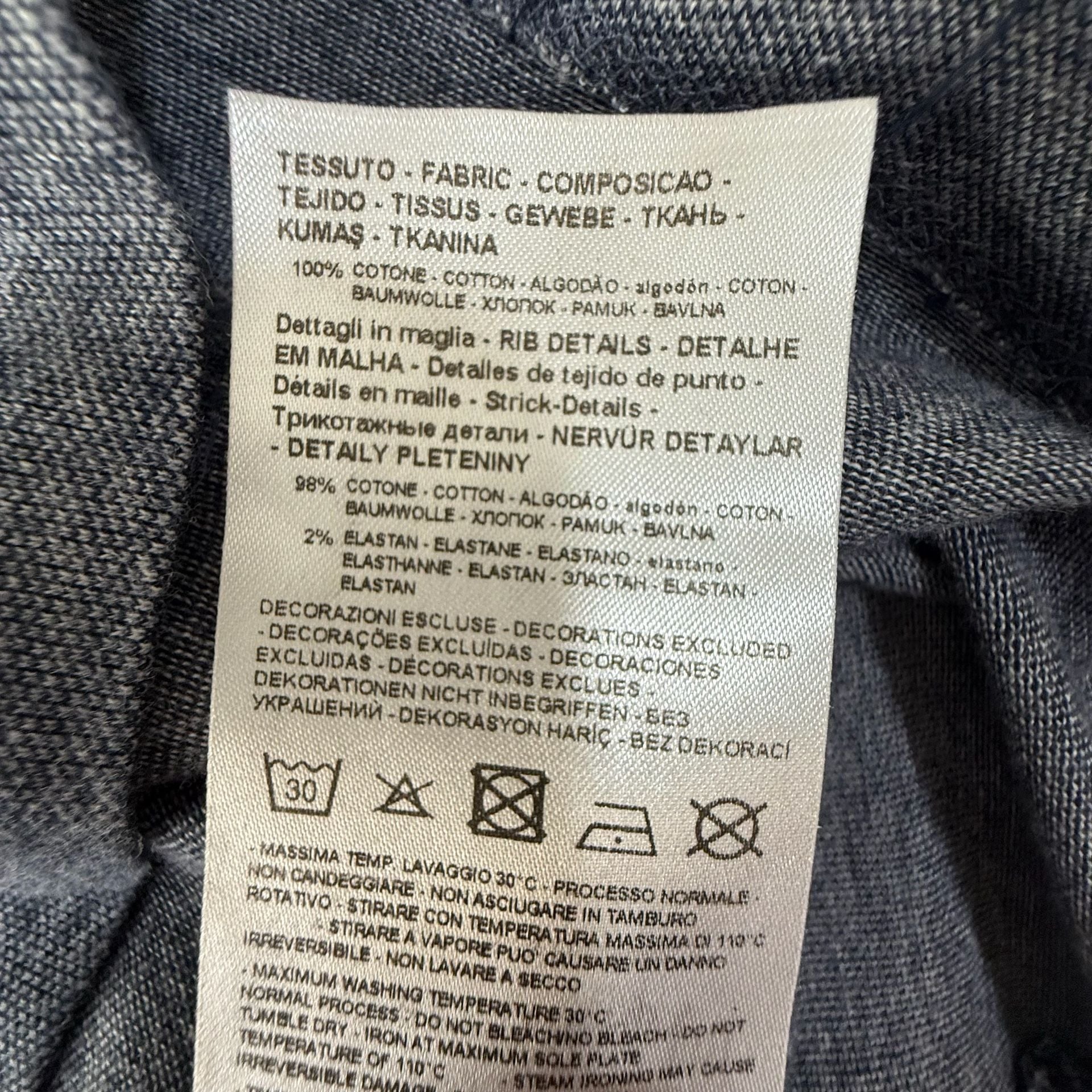 Armani Exchange Men's Heather Gray Black Contrast Polo Shirt Size M 6