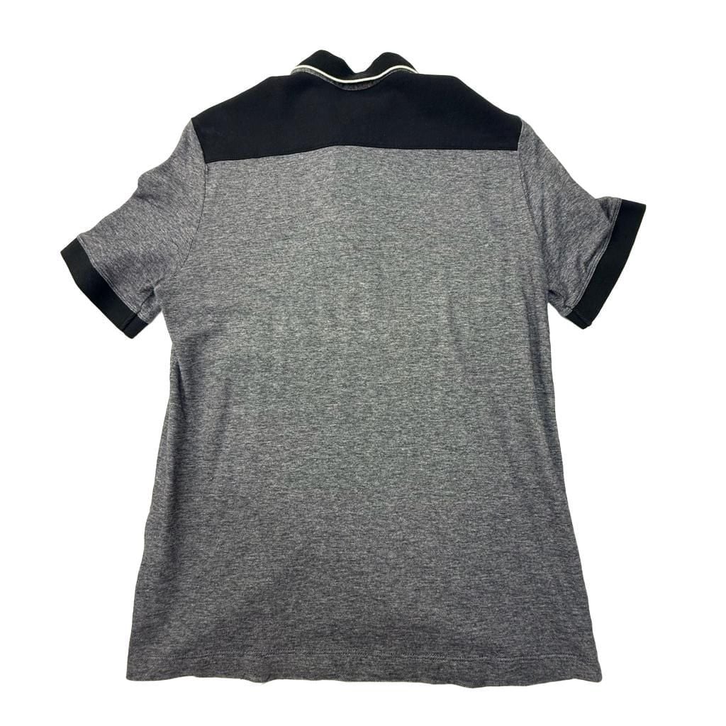 Armani Exchange Men's Heather Gray Black Contrast Polo Shirt Size M 3