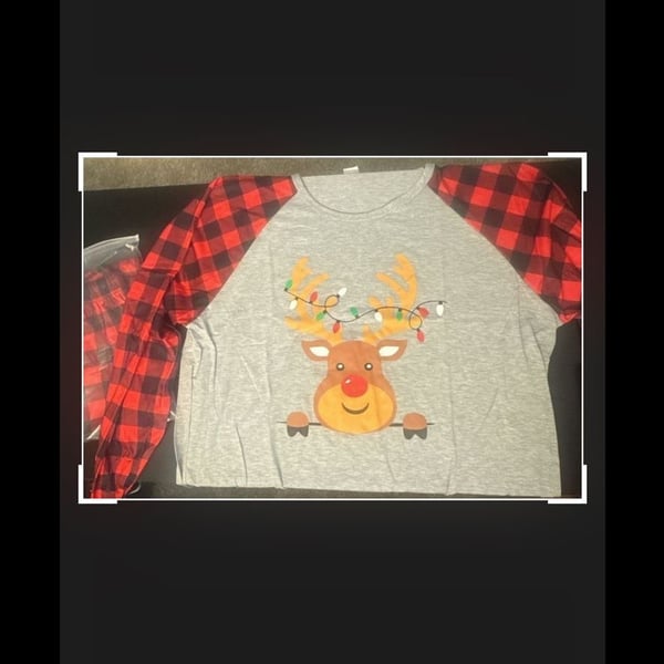 YIJIU Matching Family Christmas Pajamas Set Gray Reindeer Men XL