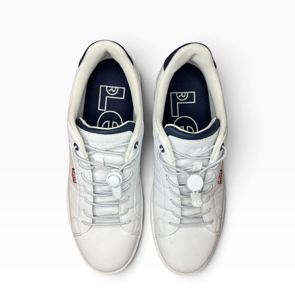 Levi's Men's Carson Synthetic Leather Casual Sneaker White Navy Red