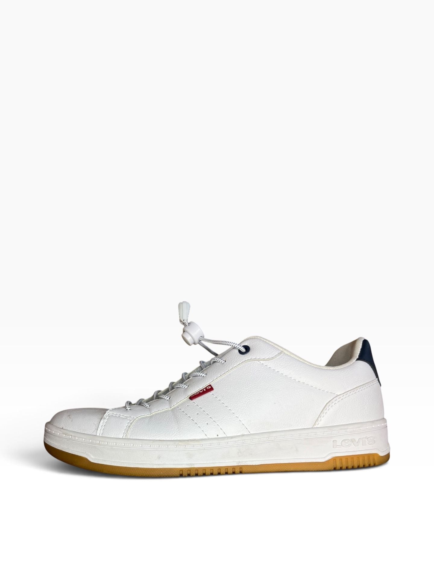 Levi's Men's Carson Synthetic Leather Casual Sneaker White Navy Red 6