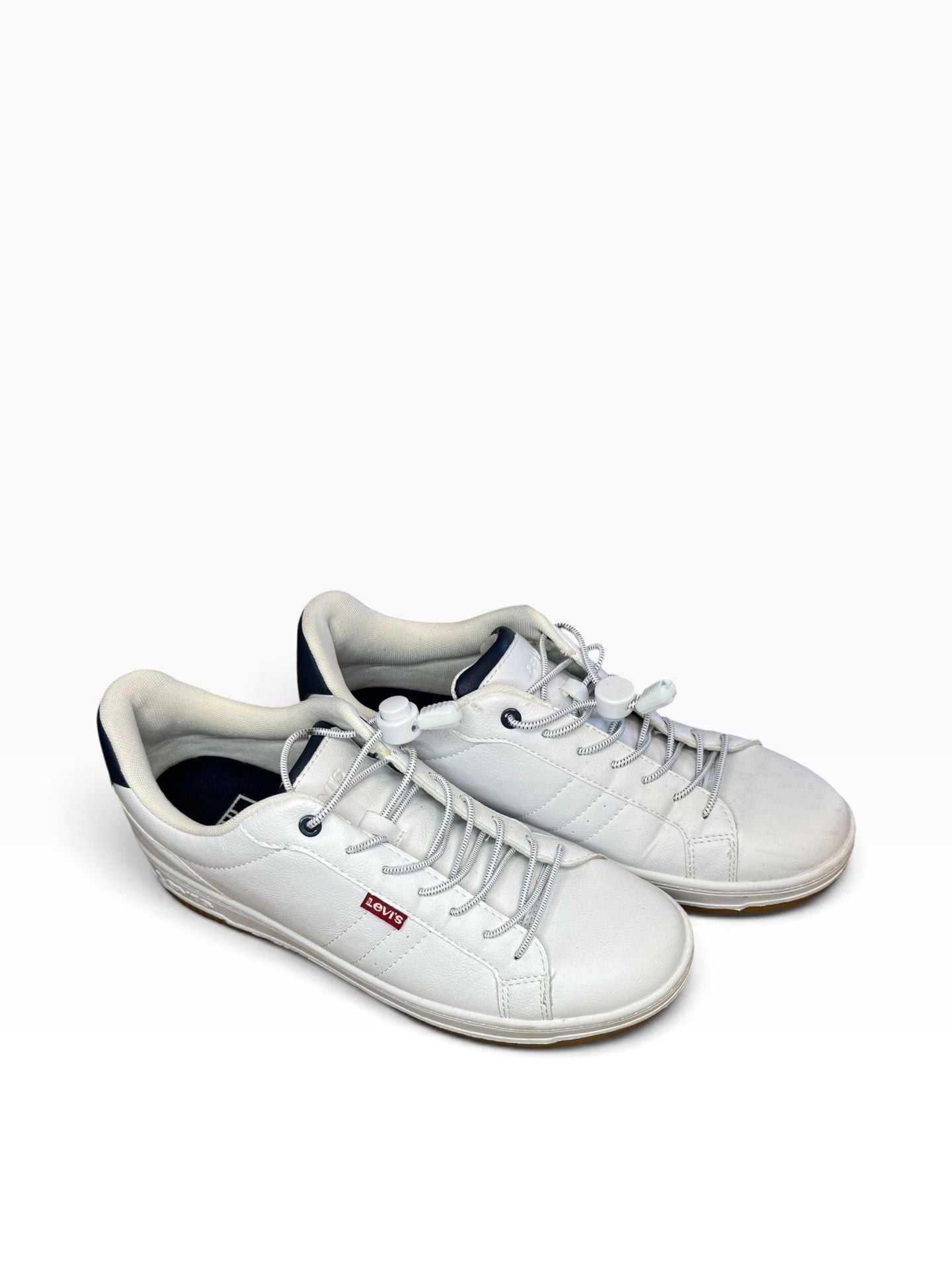 Levi's Men's Carson Synthetic Leather Casual Sneaker White Navy Red 10