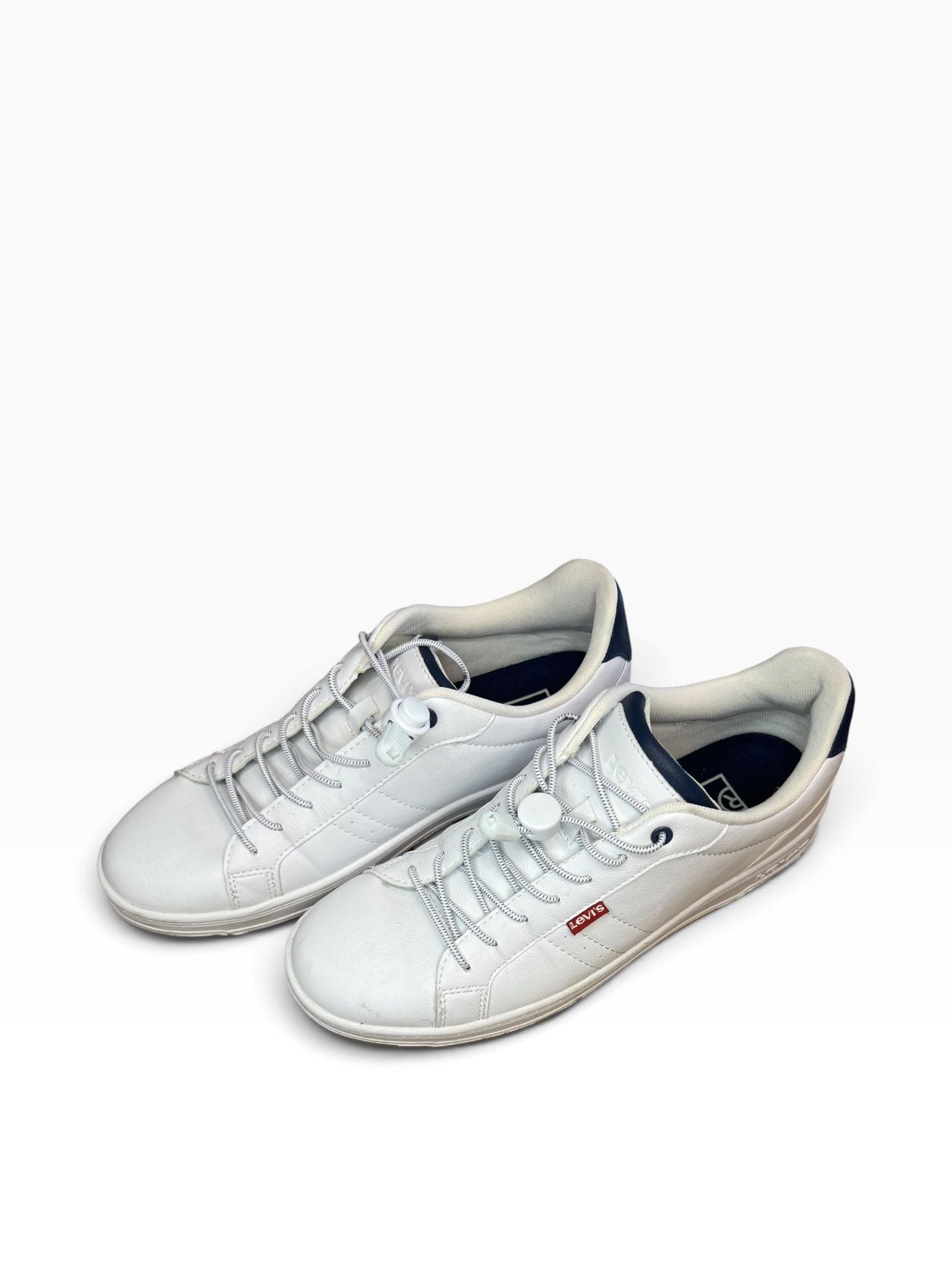 Levi's Men's Carson Synthetic Leather Casual Sneaker White Navy Red 11