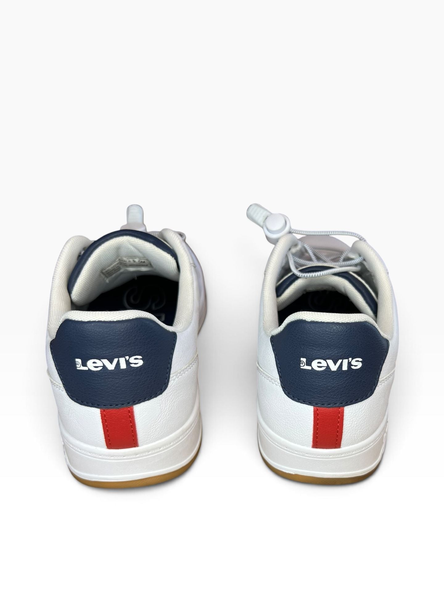Levi's Men's Carson Synthetic Leather Casual Sneaker White Navy Red 12