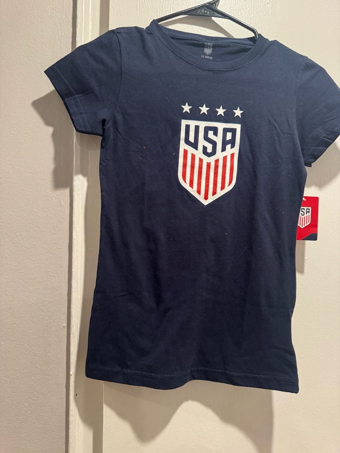 USWNT Alyssa Naeher #1 U.S. Soccer Name and Number Youth T-Shirt Navy Size L-14 NWT 3