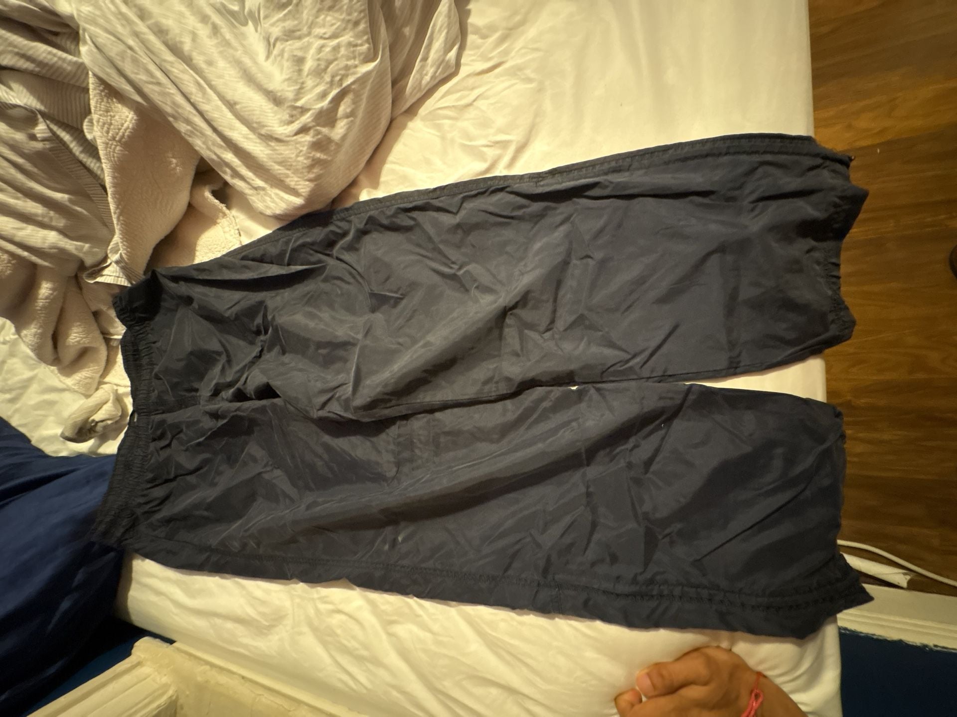 Nike Vintage Y2K Lined Track Pants Navy Blue Mens Size Large 2