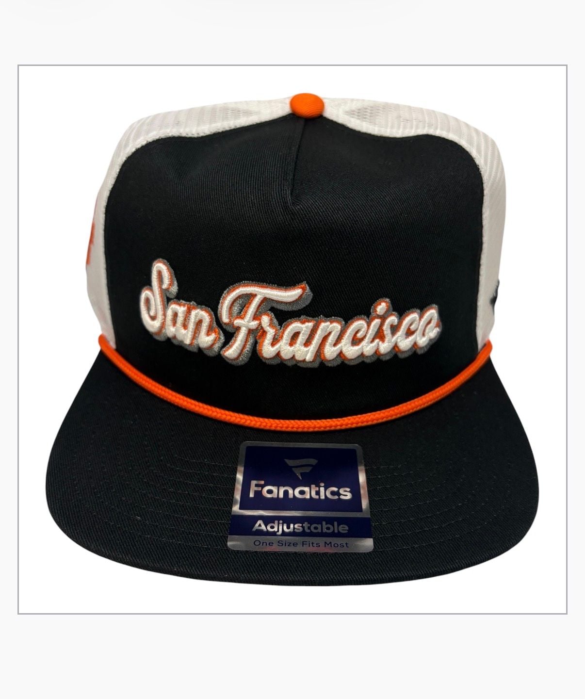 Fanatics San Francisco Giants Black Heritage Golfer Snapback Trucker Hat 2