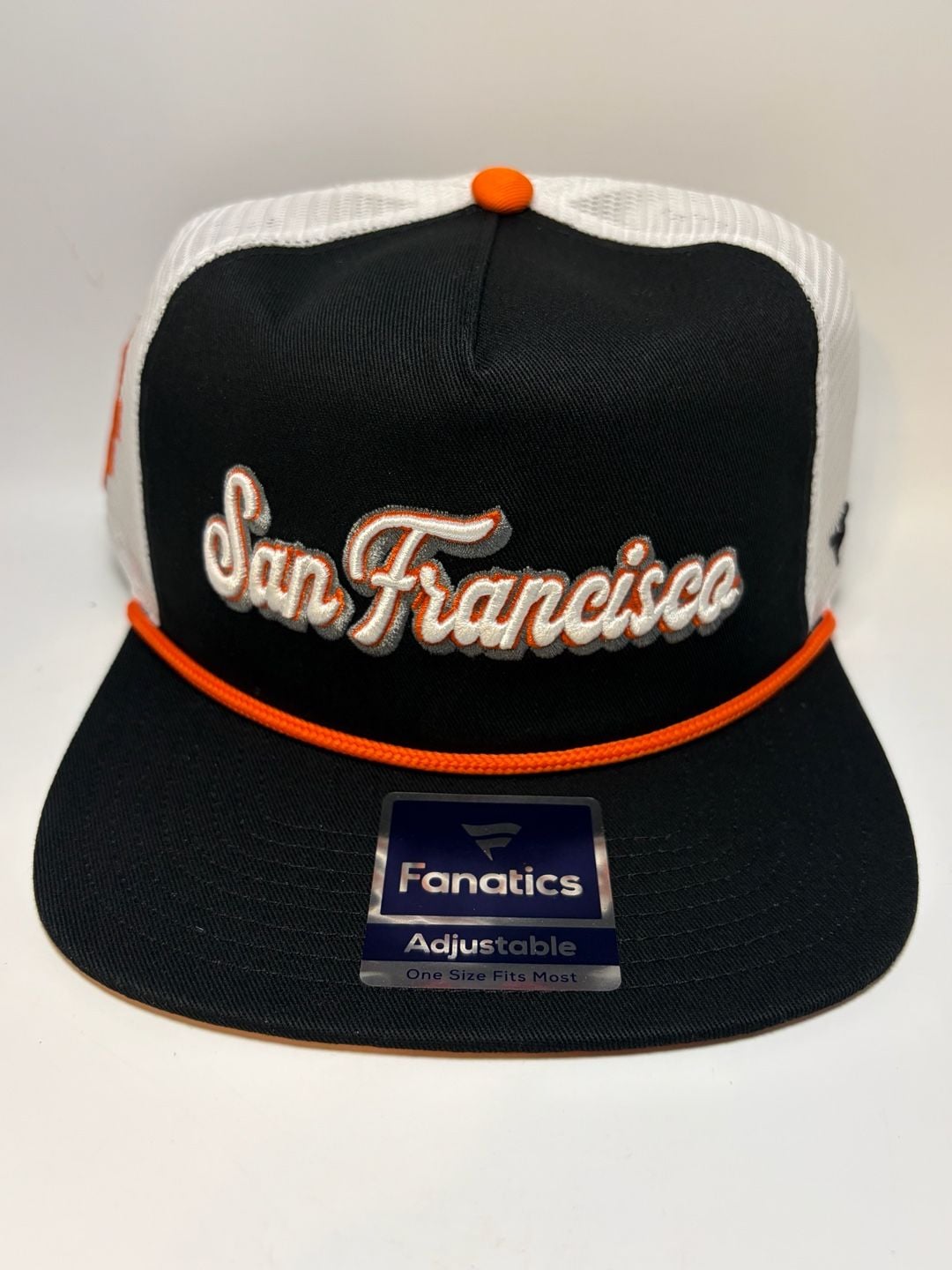 Fanatics San Francisco Giants Black Heritage Golfer Snapback Trucker Hat 3