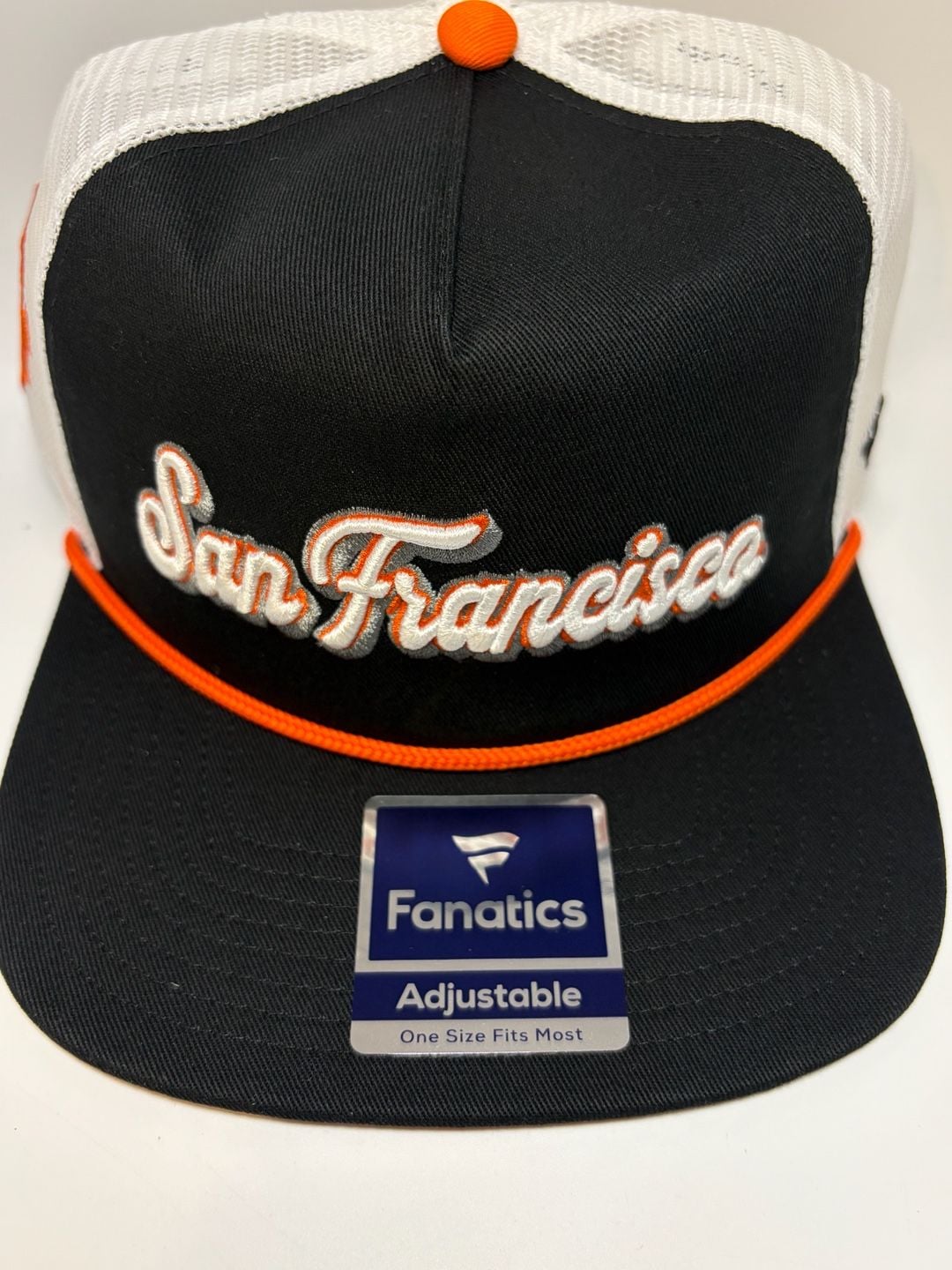 Fanatics San Francisco Giants Black Heritage Golfer Snapback Trucker Hat 4