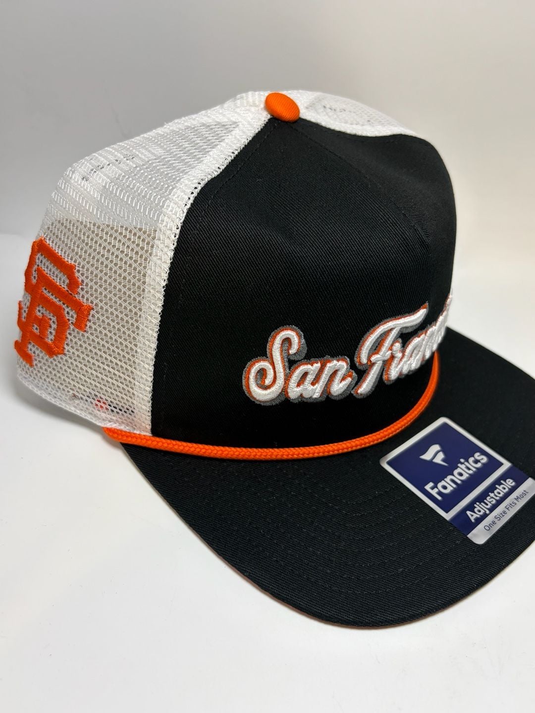 Fanatics San Francisco Giants Black Heritage Golfer Snapback Trucker Hat 6