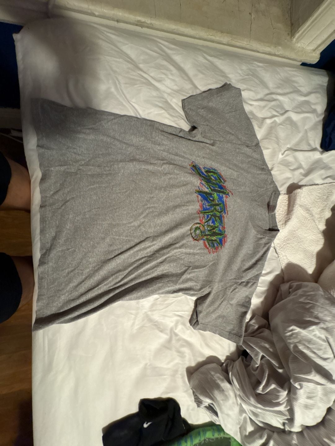 Supreme Scratch Tee Heather Grey Size M 2