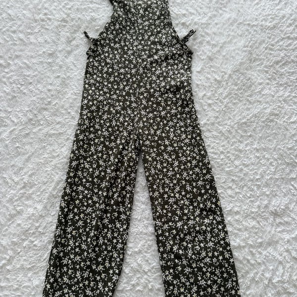 Zara Girls Floral Print Strappy Jumpsuit Size 9 / 134
