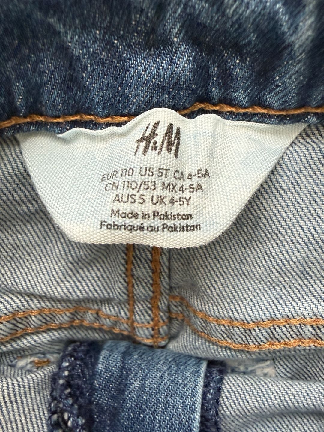 H&M Kids Denim Blue Carpenter Shorts Size 5T 3