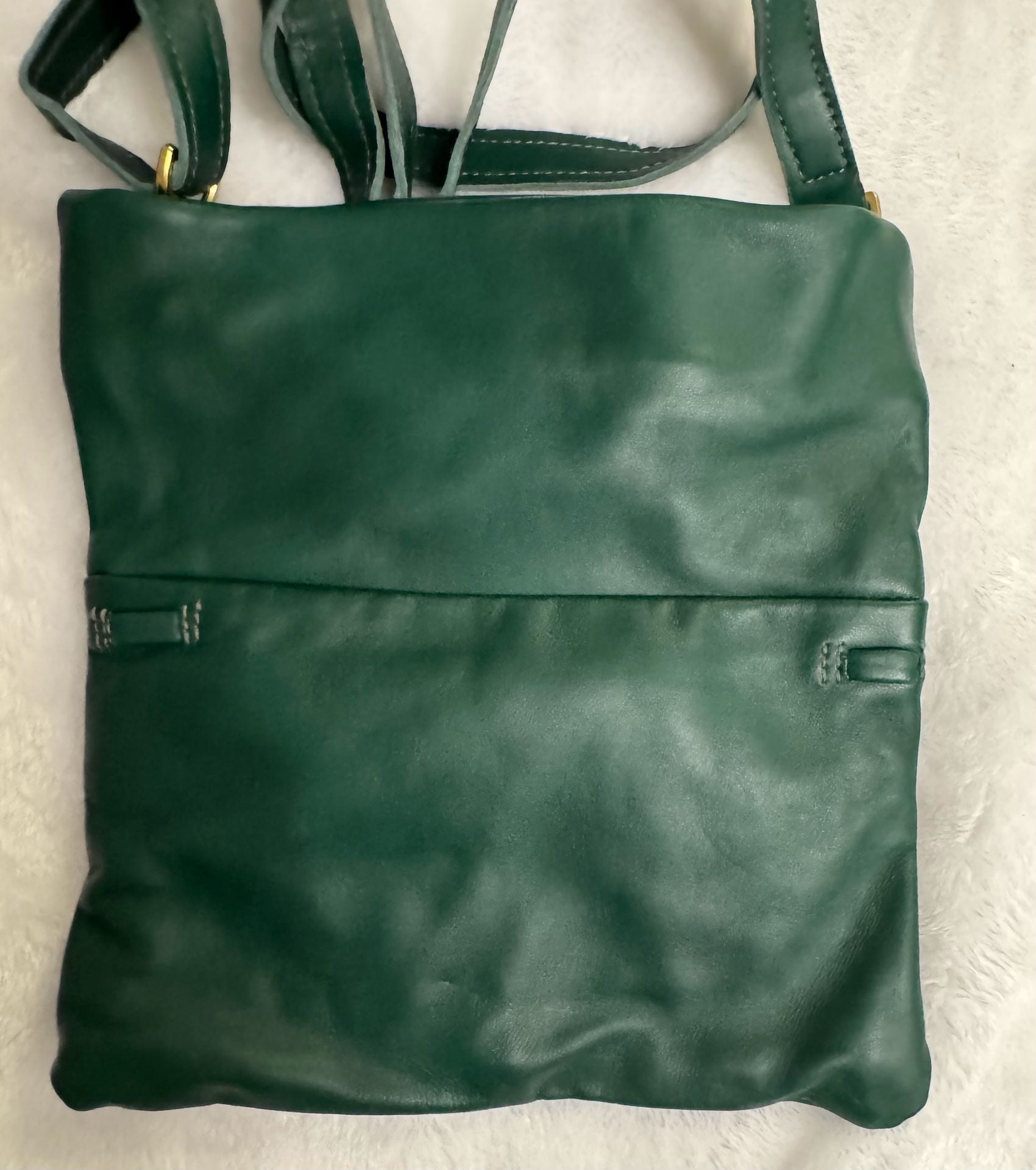 Sseko Dark Green Leather Crossbody Bag 6