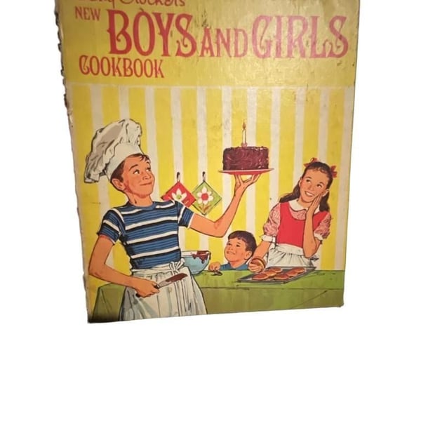 Vintage 1965 Betty Crocker's New Boys and Girls Cookbook Spiral Bound Hardcover