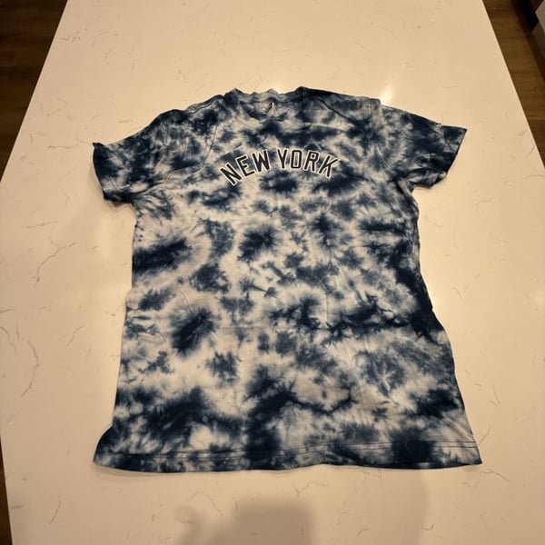 New Era New York Yankees Tie-Dye Short Sleeve T-Shirt Blue Size L