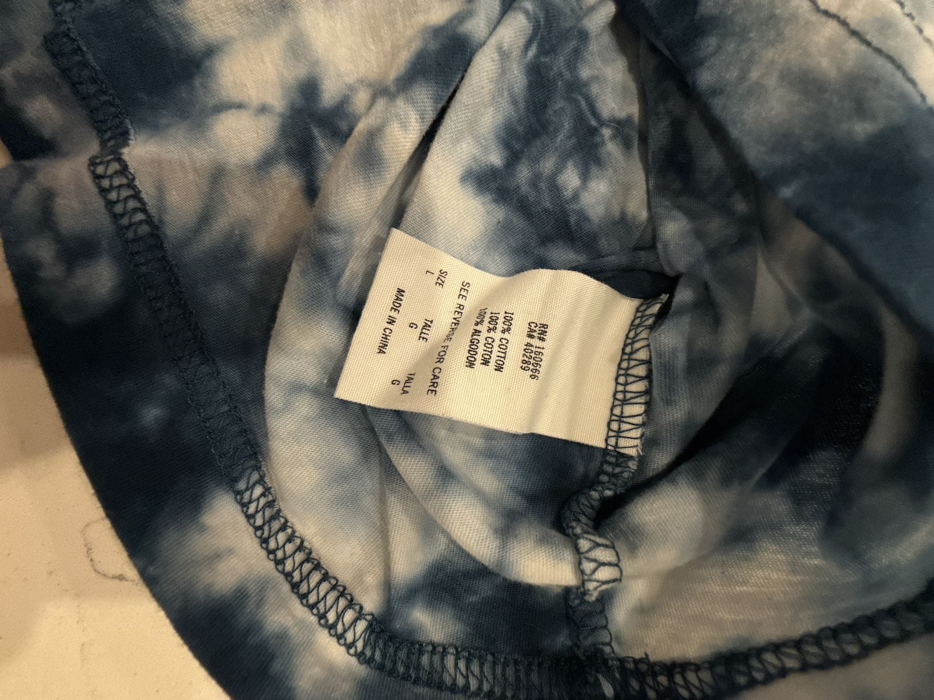 New Era New York Yankees Tie-Dye Short Sleeve T-Shirt Blue Size L 8