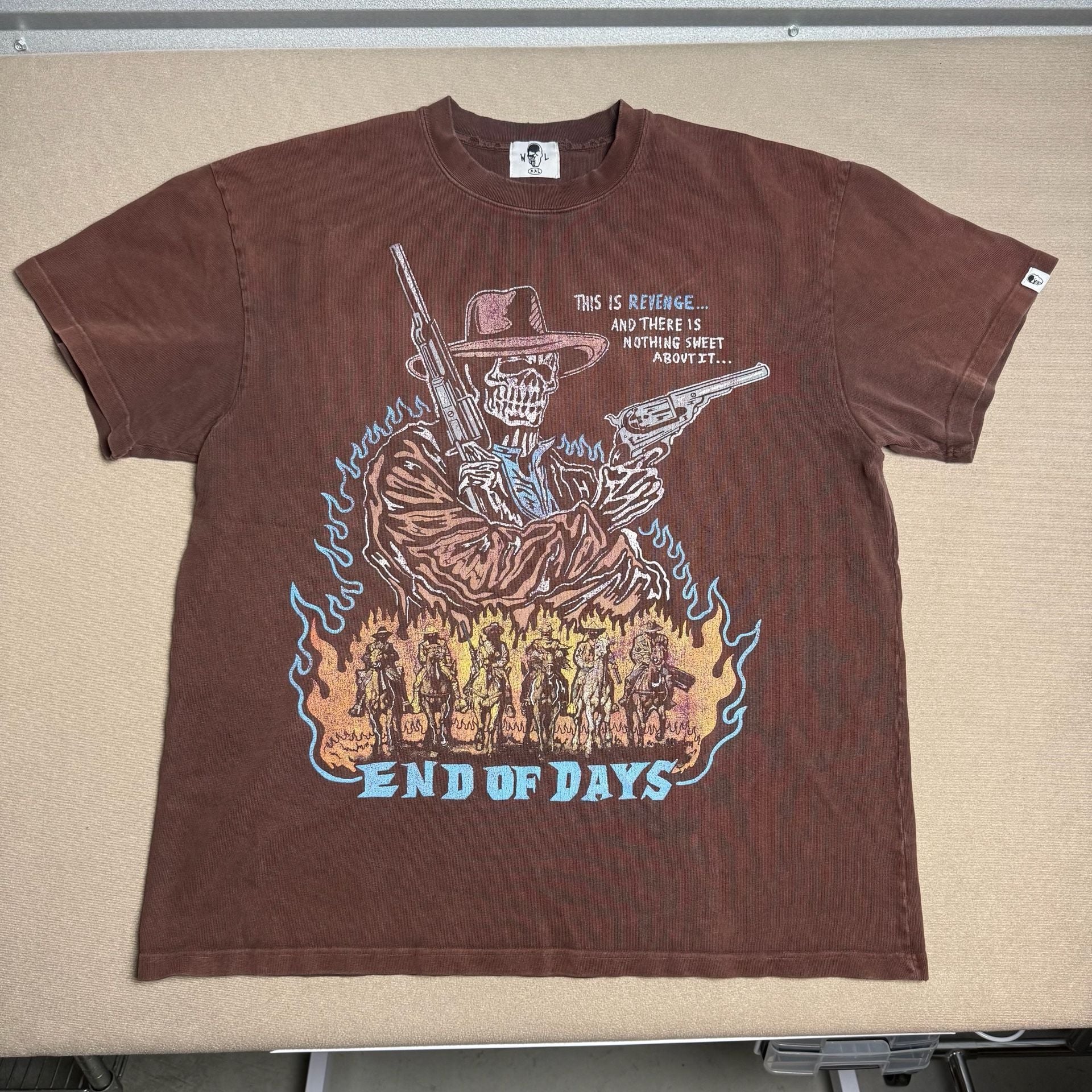 Warren Lotas End Of Days Revenge Cowboy Graphic T-Shirt Brown XXL 2