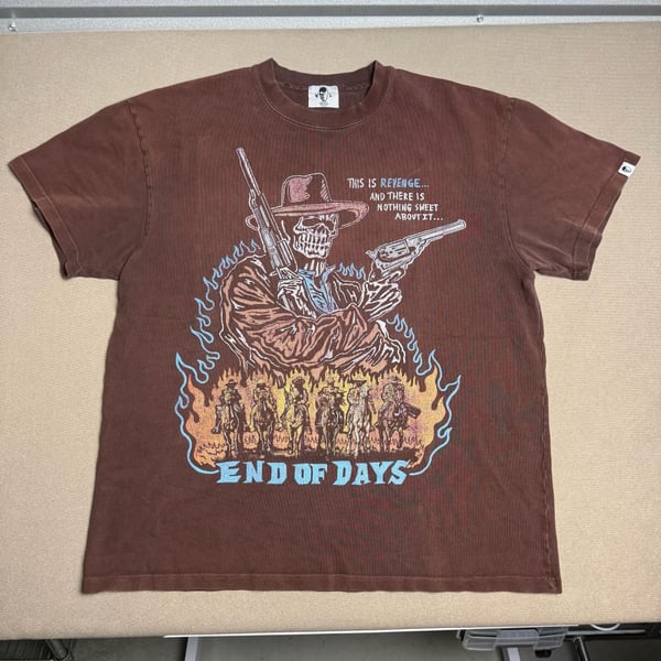 Warren Lotas End Of Days Revenge Cowboy Graphic T-Shirt Brown XXL