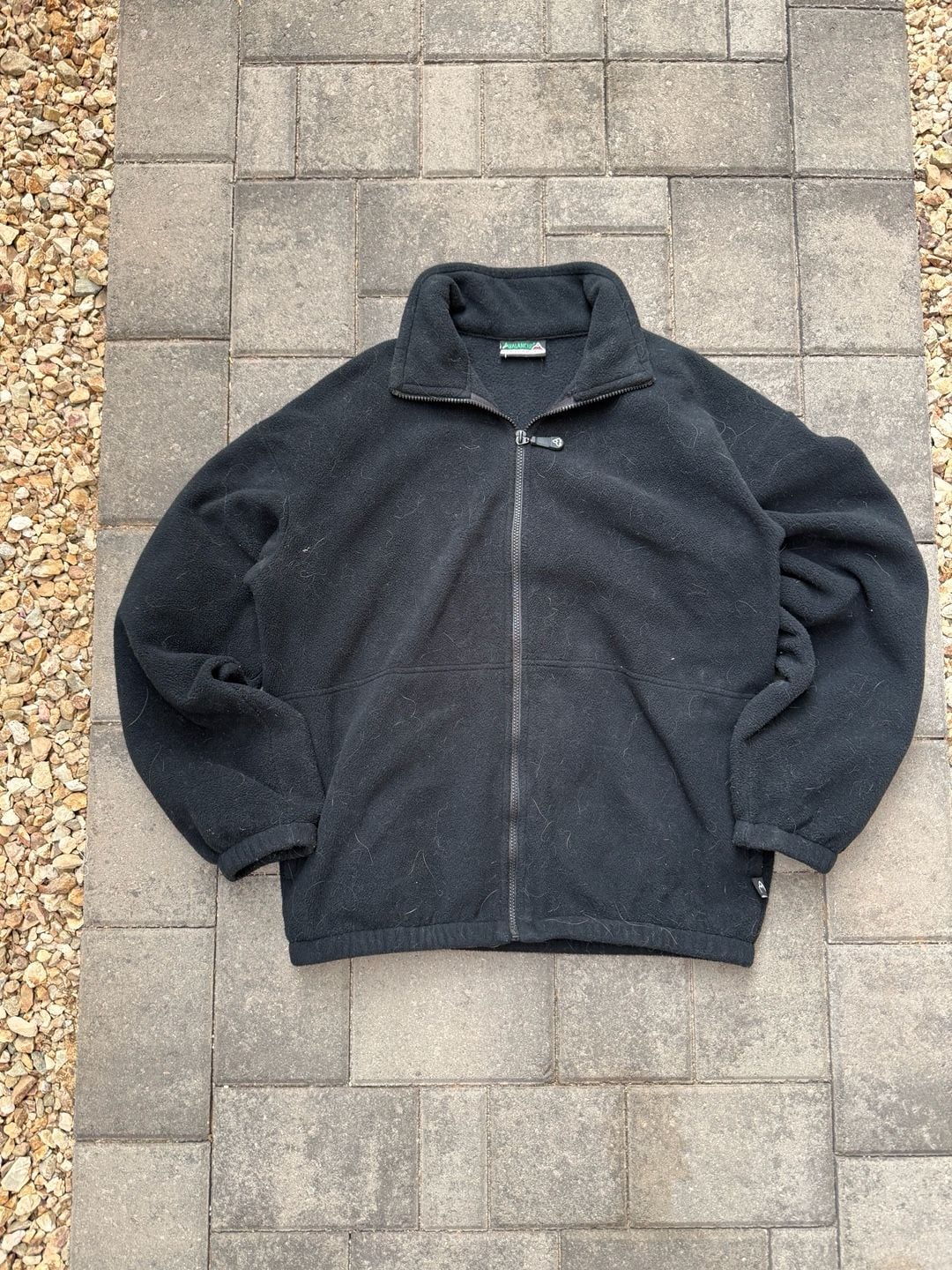 Vintage Avalanche Performance Black Full-Zip Fleece Jacket 2