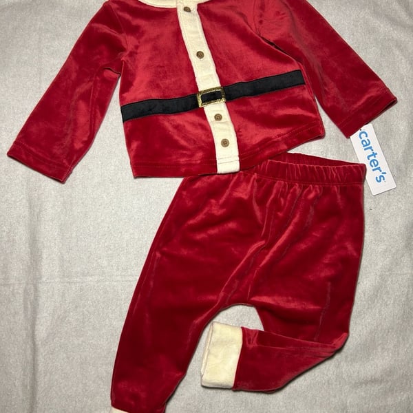 Carter's Baby 2-Piece Santa Holiday Long-Sleeve Top & Pant Set