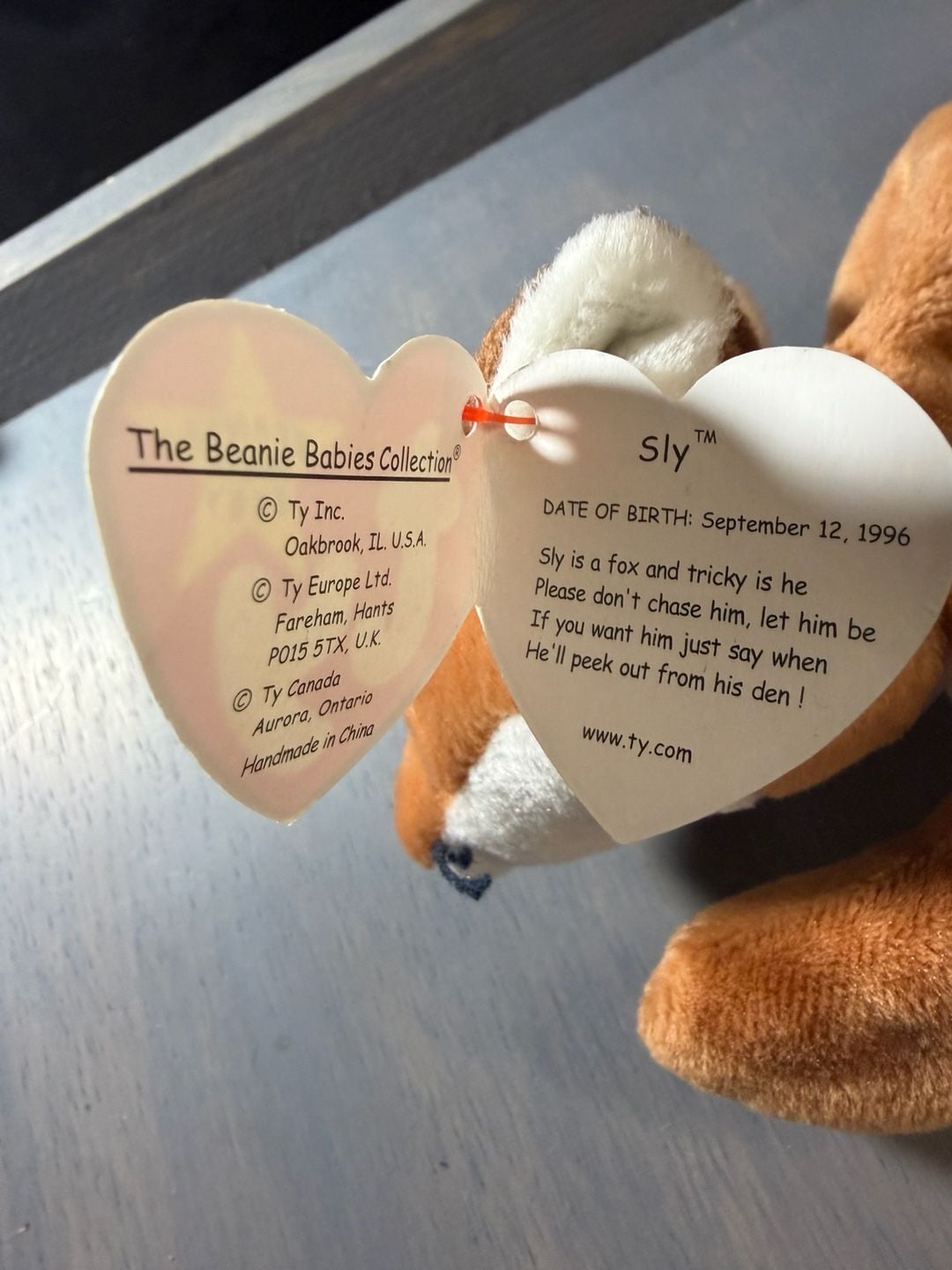 Ty Beanie Baby Sly the Fox 1996 Retired Plush 5